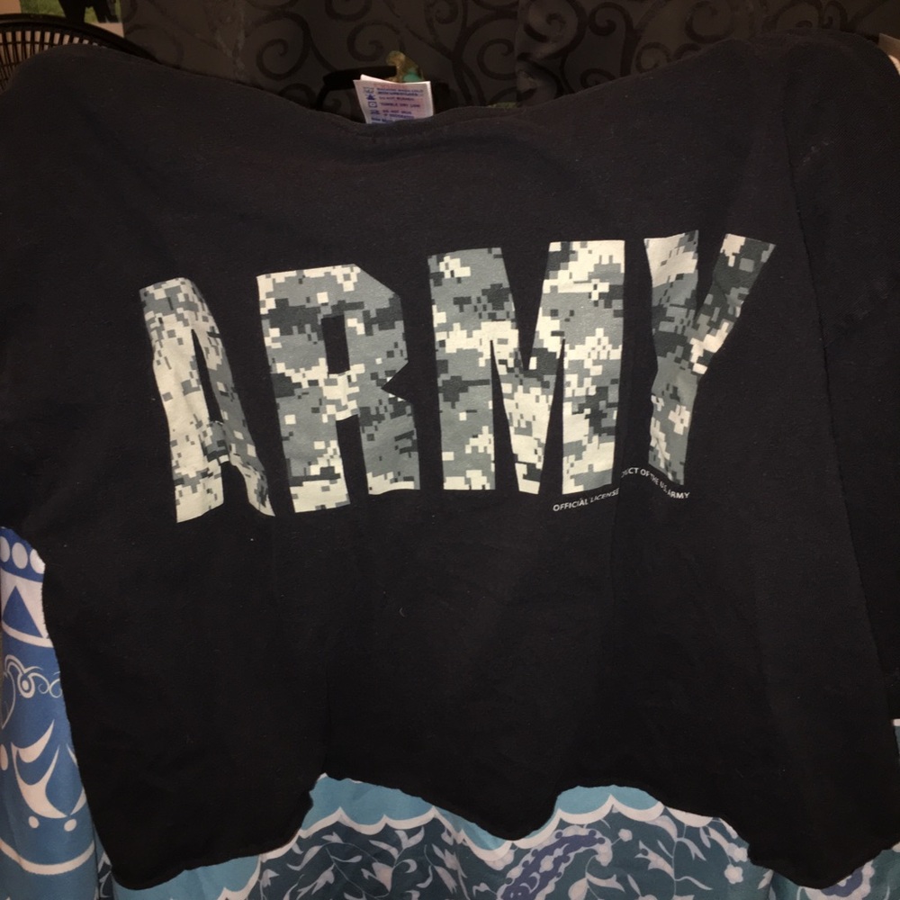 Crop army shirt